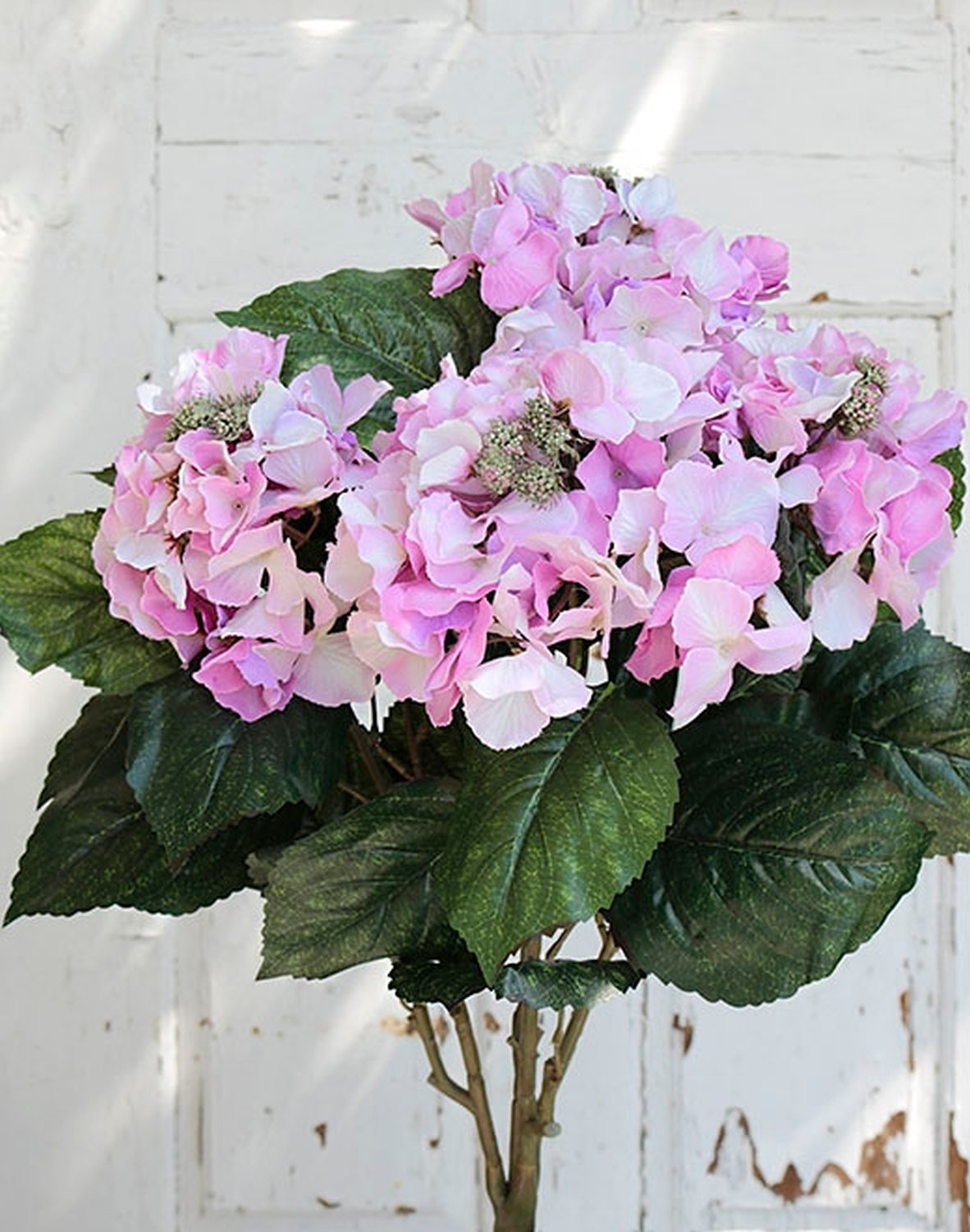 1023 510 a2 Гортензия кустовые шелковые цветы, 61 см, 4 головки, розовые H-andreas  - Вид №1