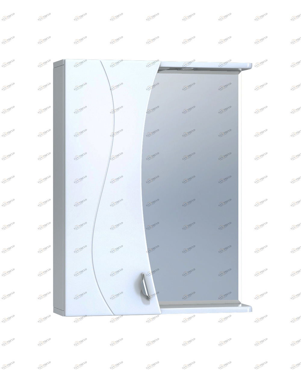 Зеркало Faina 550 левый, со спотом550⨉150⨉700 мм белый VIGO sun-id-664494