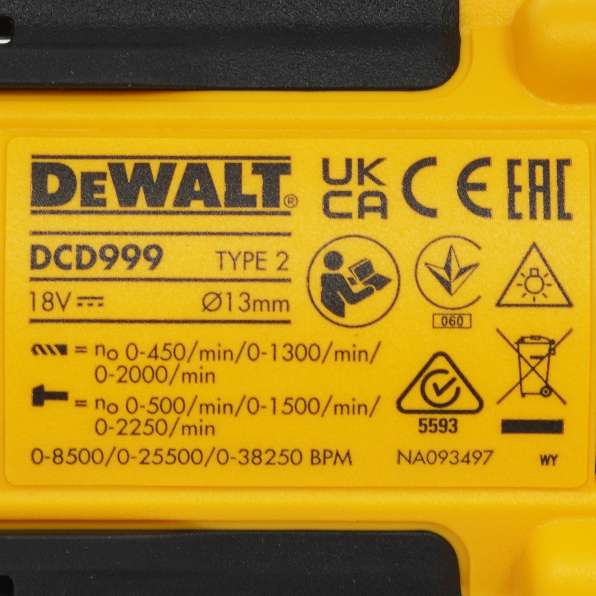 Дрель-шуруповерт DeWalt DCD999T1 XR FLEXVOLТ 18/54V 5427200 STDN-0126038 - Вид №3