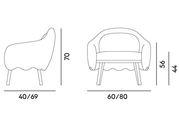 Кресло из ясеня с подлокотниками Billiani ARCH-00069749 - Вид №5