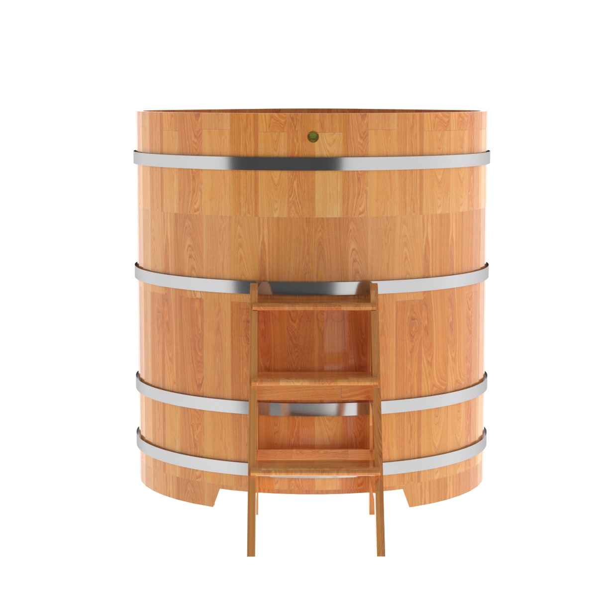 1579 Купель угловая из сращенных ламелей лиственницы 1,19х1,19х1,4 натуральная Alyarus  - Вид №4