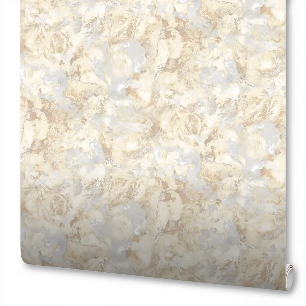 Флизелиновые обои ANTURAGE Atlantic - бежевые с текстурой горячего тиснения 84253147 STLM-0047516