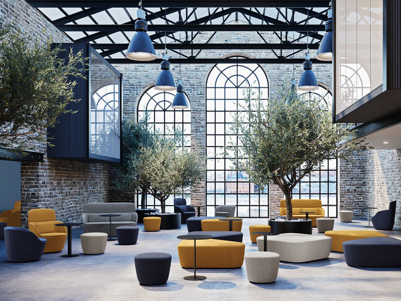 Прямоугольный пуф из ткани FREZZA радар ARCH-00049032 - Вид №5