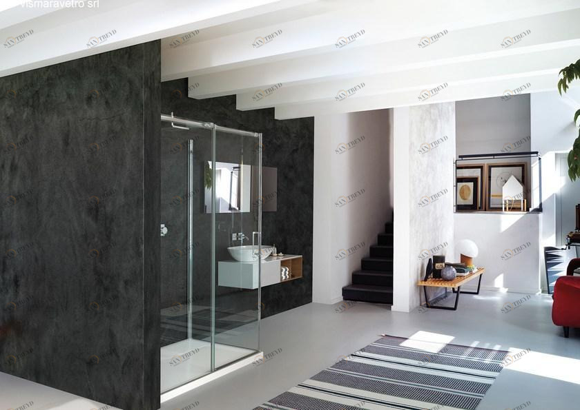 VISMARAVETRO Стеклянный душевой бокс с раздвижной дверцей Gliss sun-id-1453914