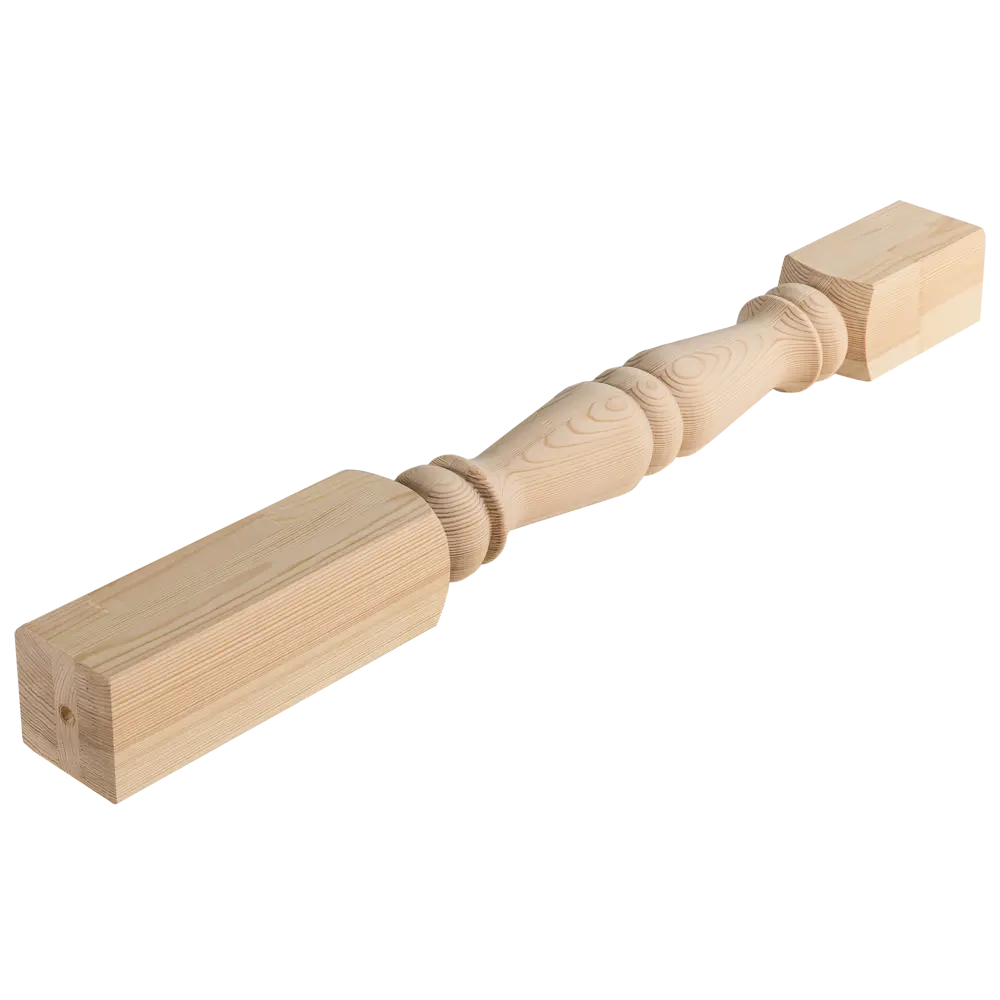 Столб лестничный сращенный хвоя сорт Экстра Симметрия 100x100x1100 мм 81990093 STLM-2046878 Santreyd Симметричный - Вид №4
