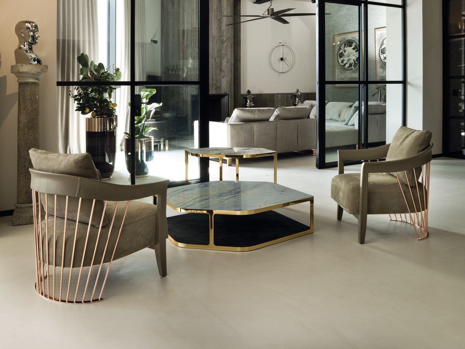 Низкий шестиугольный журнальный столик Longhi ARCH-00064758 - Вид №1