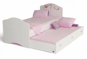 Кровать классика ABC-KING Фея с рисунком и стразами Сваровски (190*90) без ящика