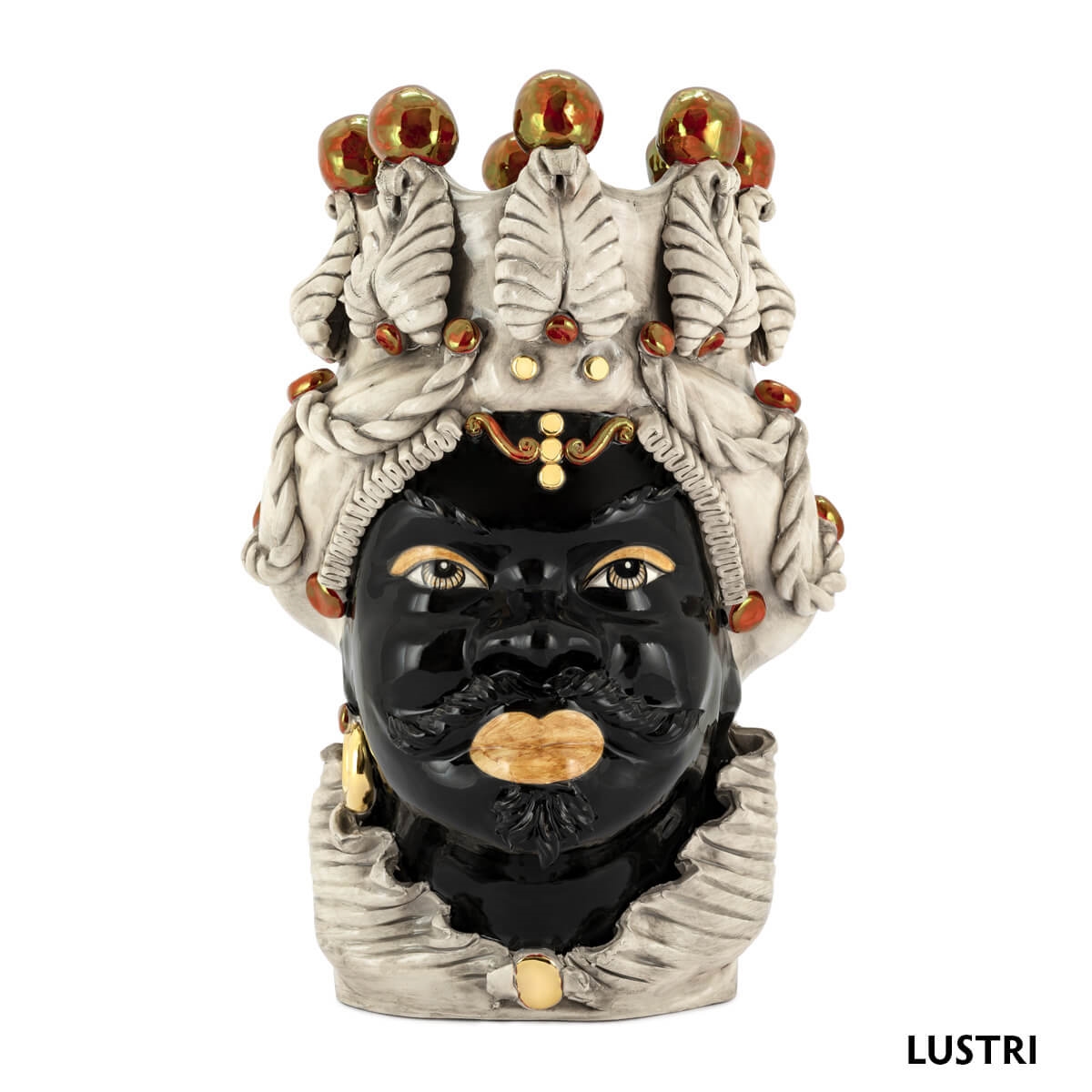 200655-77 ABHIKA ВАЗА МУЖСКАЯ МОРО БОЛЬШАЯ DK.BROWN  - Вид №6