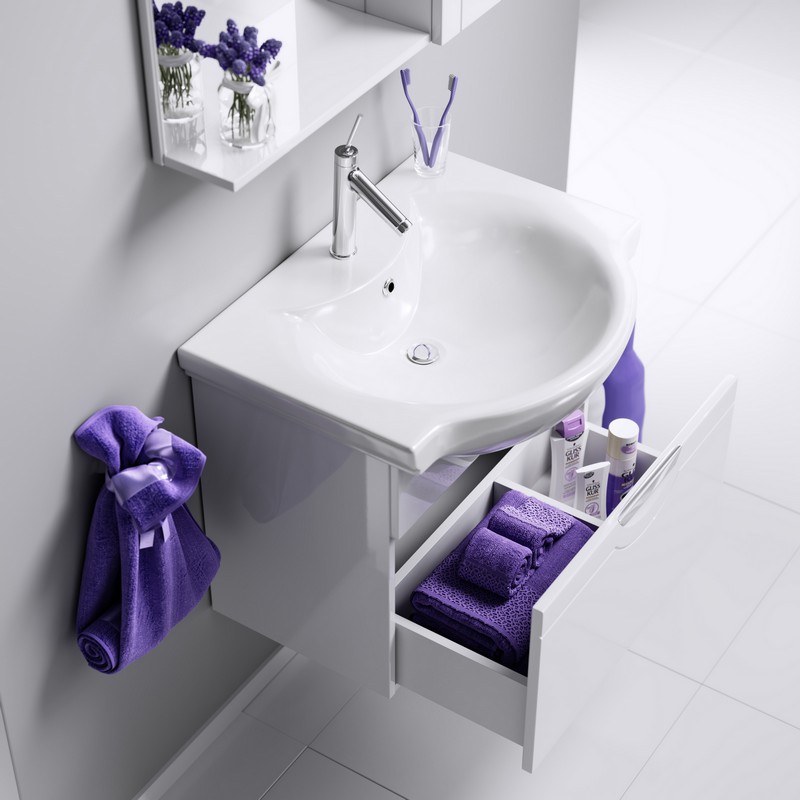 Vitra Arkitekt Раковина 66см, цв. белый AQWELLA N-Line 4047B0030001 - Вид №1