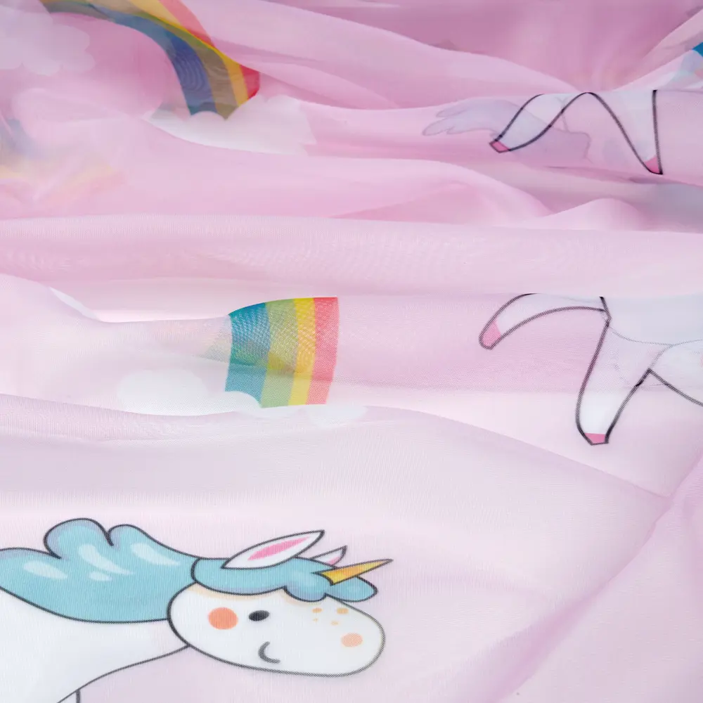 Тюль на ленте Единорог 250х260 см цвет розовый SEASONS STLM-2015587 - Вид №1