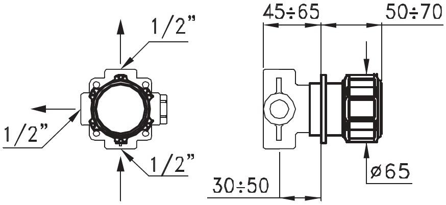 RUBINETTERIE STELLA Смеситель для душа настенный Timeaster Td01202 - Вид №1