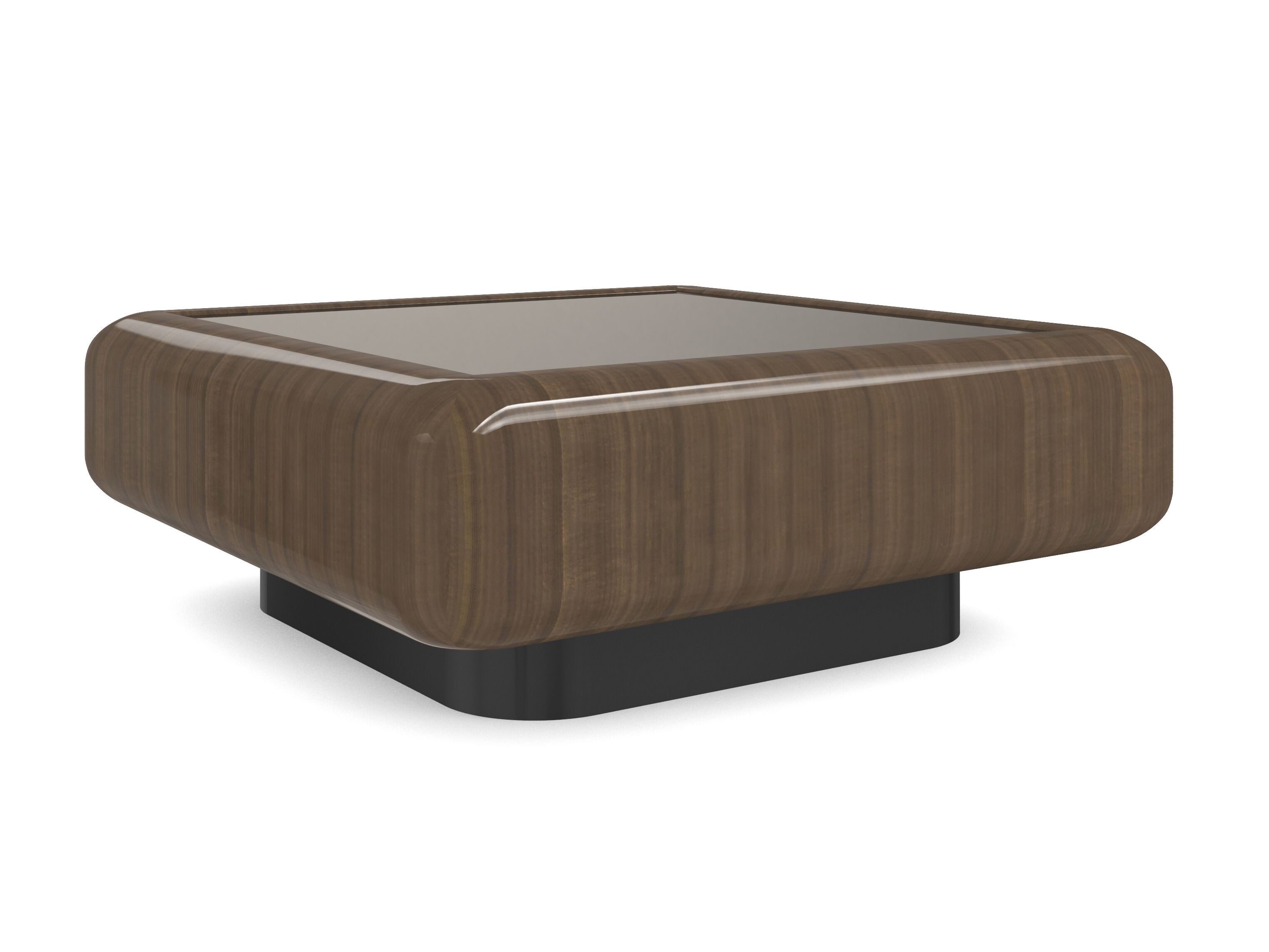 Квадратный журнальный столик из дерева и зеркального стекла Caracole Gelee ARCH-00113800 - Вид №2