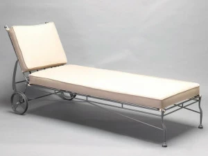 OFFICINACIANI Садовый лежак из железа на колесиках Intreccio Gf4004be