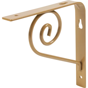 Комплект кронштейнов для полок LARVIJ ЛДСП 20x20 см нагрузка до 20 кг сталь цвет шампань 2 шт