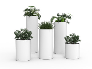 Круглый садовый горшок из стекловолокна