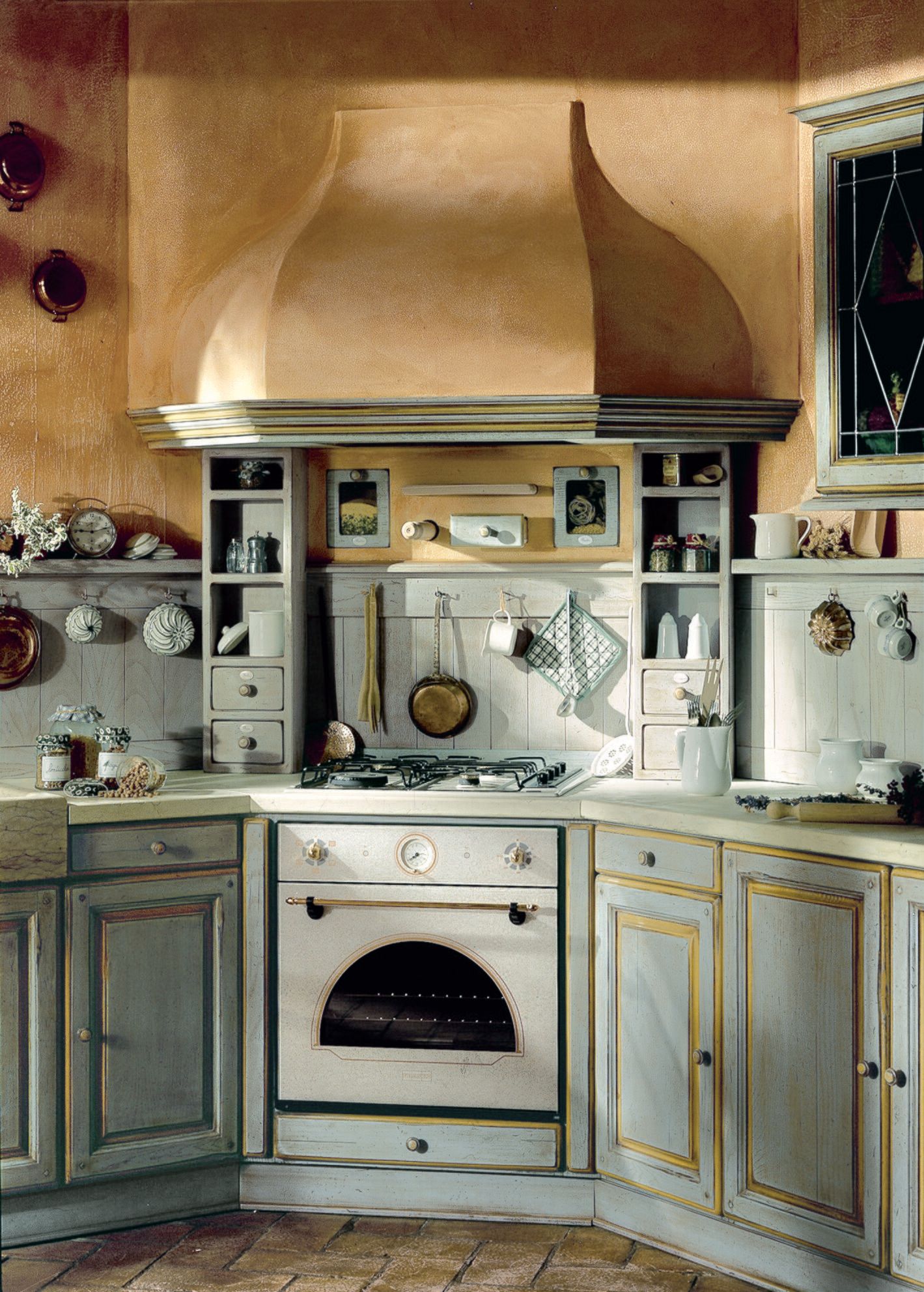 На заказ лакированная деревянная секционная кухня Marchi Cucine Country Chic ARCH-00137904 - Вид №2