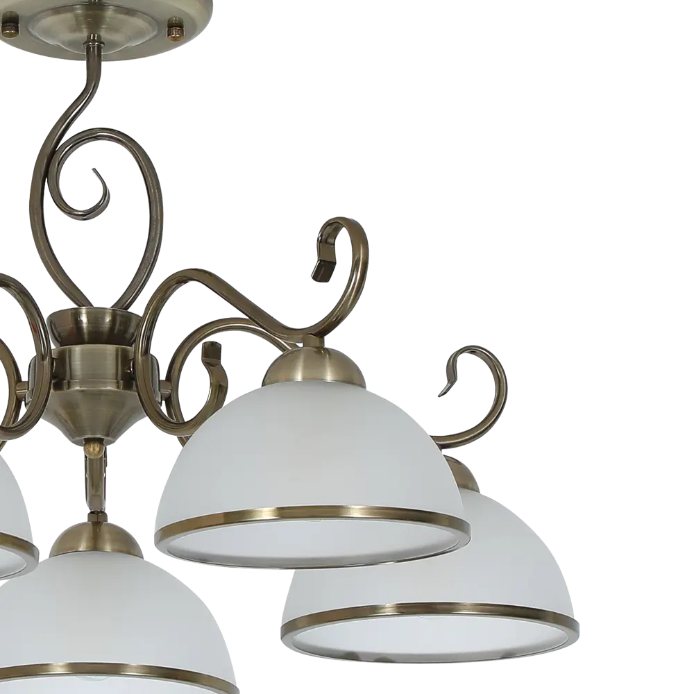 Люстра на штанге Palatino 5 ламп 20 м² цвет бронза SCHAFFNER STLM-2024884 - Вид №5