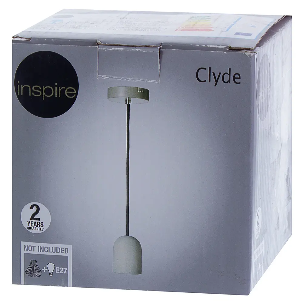 Шнур декоративный Clyde 1xЕ27x60 Вт, бетон/металл, цвет серый 18616348 STLM-2119606 INSPIRE  - Вид №3