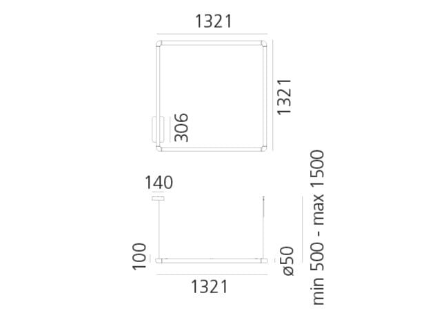 Метакрилат Dimmable светодиодный подвесной светильник Artemide алфавит света ARCH-00095060 - Вид №3