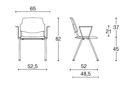Штабелируемый стул для конференций из полипропилена Diemme New Bonn ARCH-00081742 - Вид №2