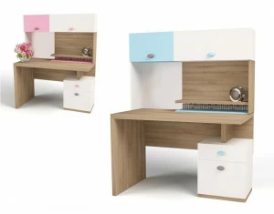 Надстройка на стол ABC-KING/навесная полка MIX blue левый MIX (голубой)