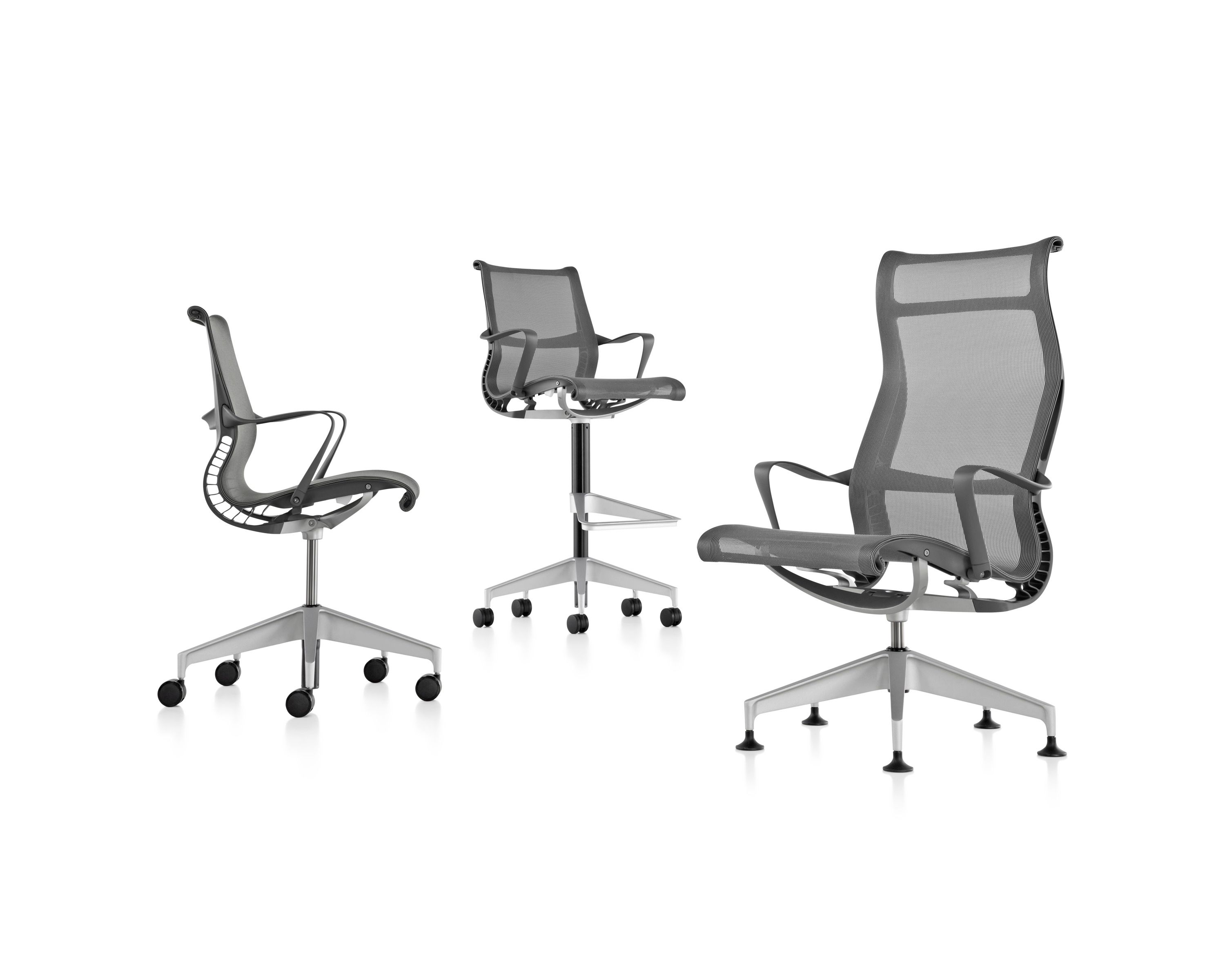 Сетчатое вращающееся офисное кресло с подлокотниками Herman Miller Setu ARCH-00041036 - Вид №7
