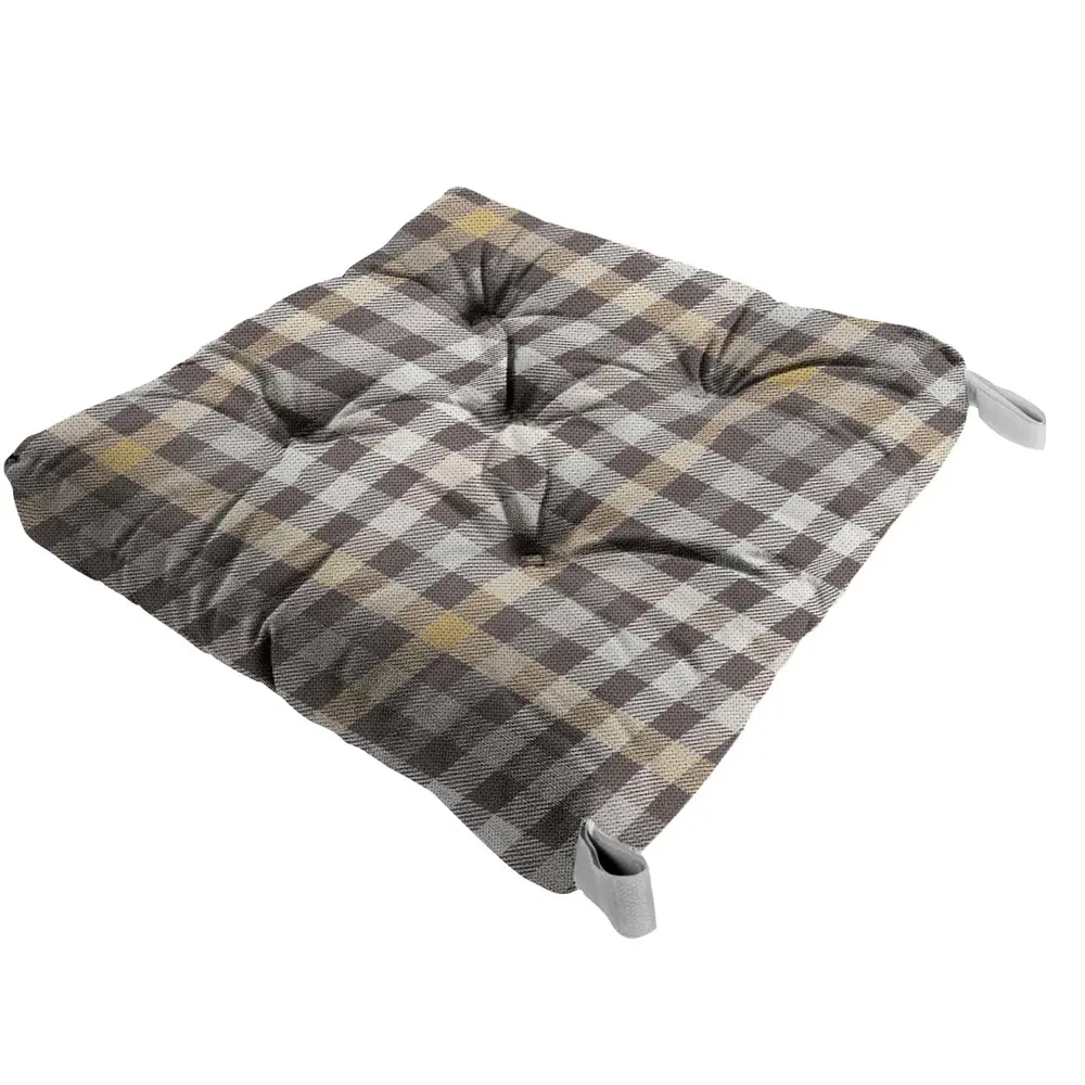 Сидушка Тартан 40x35 см цвет коричневый LINEN WAY STLM-2000702 - Вид №1