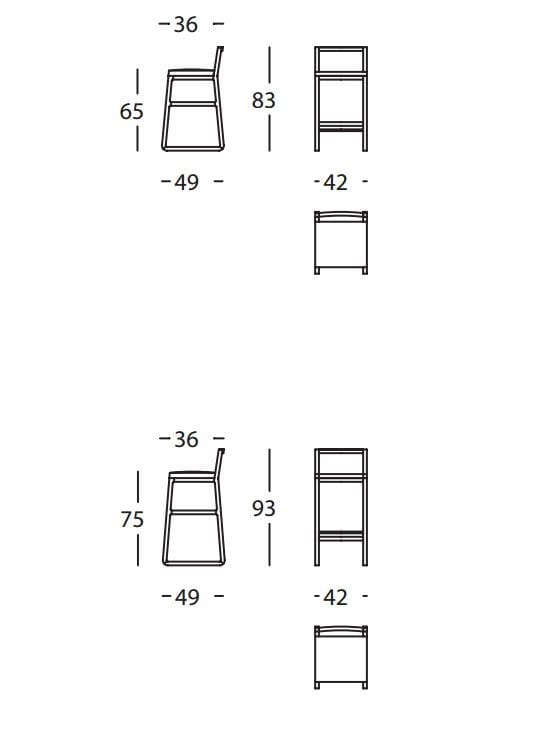 Высокий стул с подставкой для ног SANCAL Midori ARCH-00152129 - Вид №7