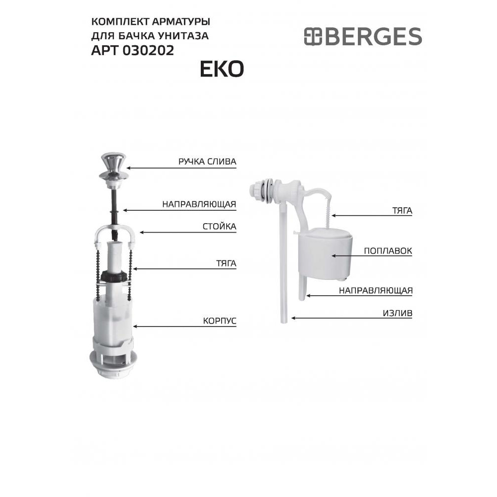 030202 Комплект арматуры Eko 02  Berges Eko - Вид №1