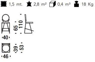 Moroso Высокий стул с обивкой Double zero sun-id-1459675 - Вид №4