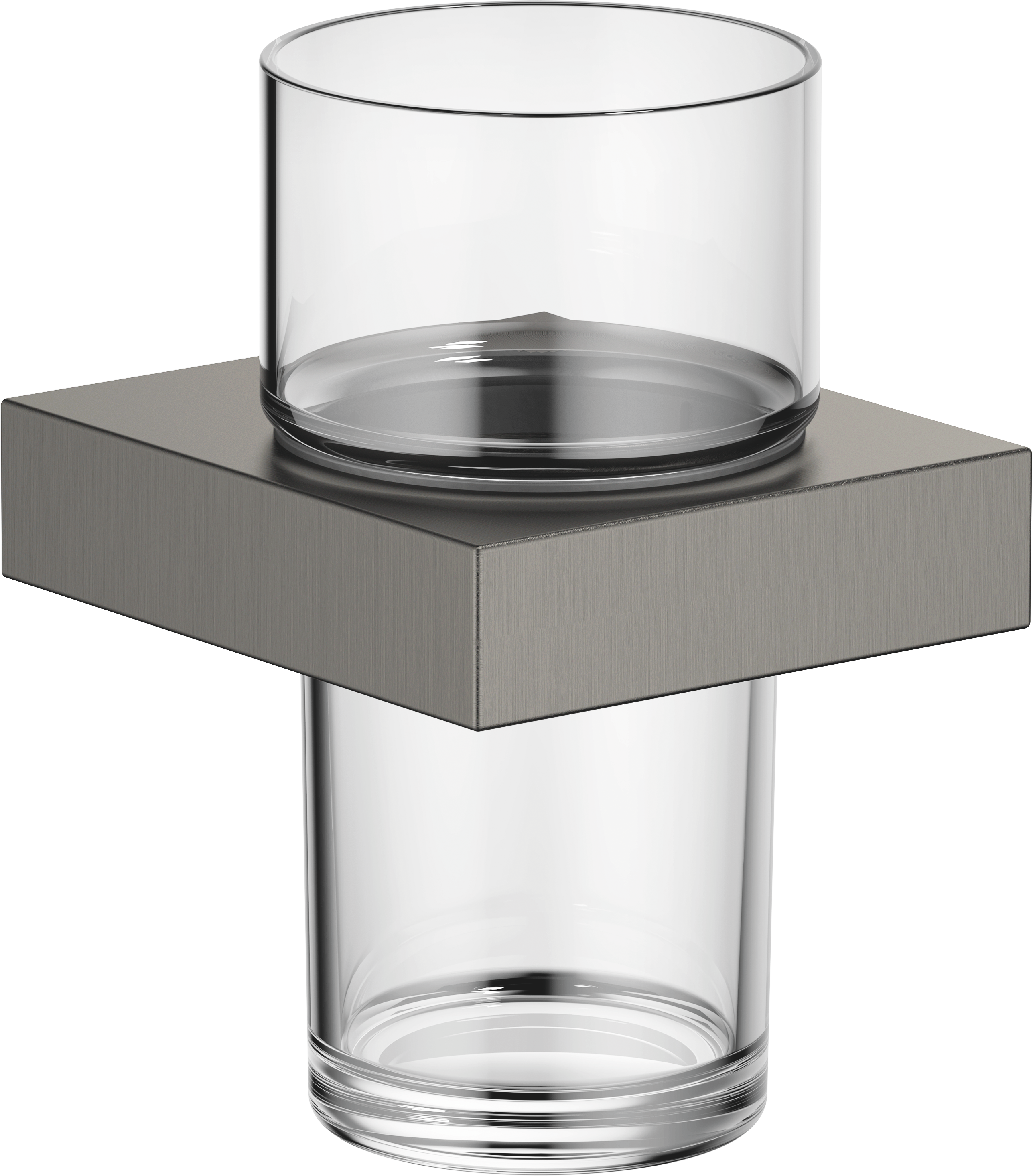 Настенная модель с держателем для стакана - матовая темная платина