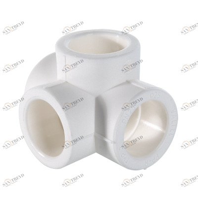 VTp.778.0.025 Фитинг полипропиленовый – крестовина двухплоскостная Valtec 25 мм 
