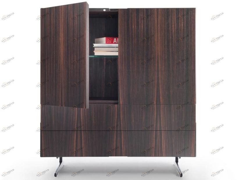 Flexform Тумба из дерева с распашными дверцами Piuma sun-id-1441815