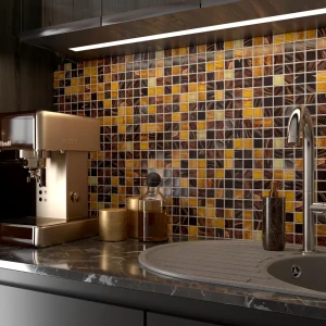 Мозаика стеклянная Artens Swam 32.7x32.7 см цвет коричневый 20 шт.