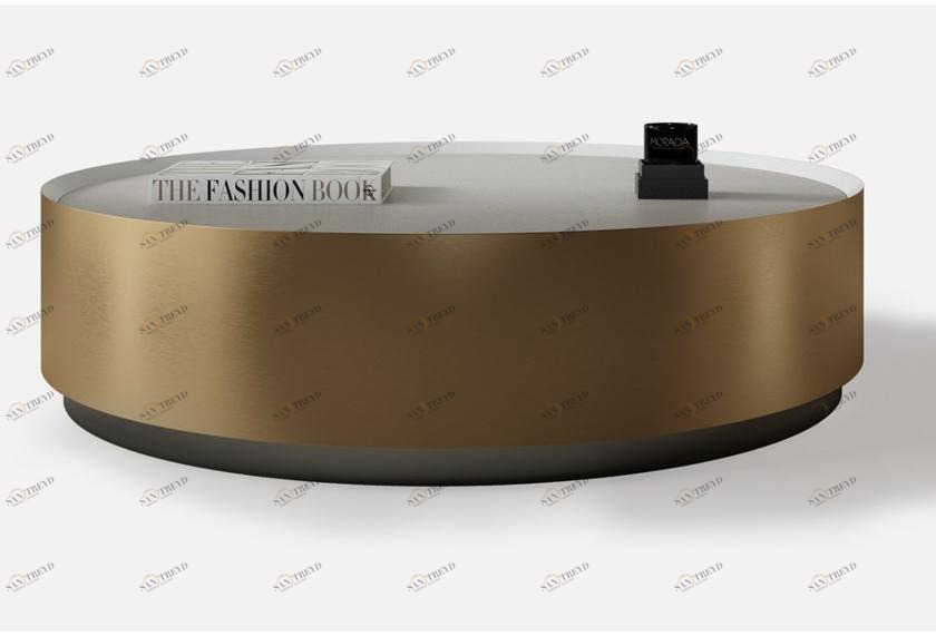 MORADA Низкий круглый металлический журнальный столик Cofre sun-id-1467548