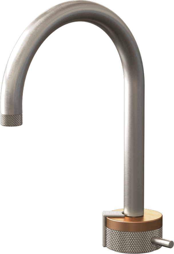 E-11502-R1BRG-L2SN-BNi Однорычажный прогрессивный смеситель для раковины - излив 16см GRAFF MOD+