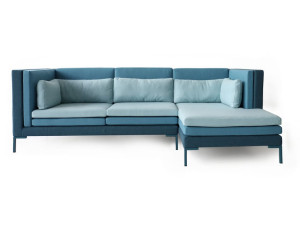 Модульный тканевый диван с полуостровом