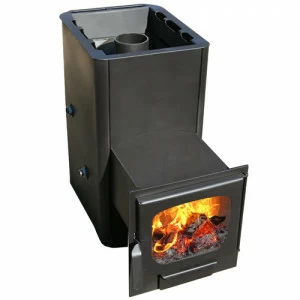 Печь для бани Варвара Мини с теплообменником вынос 280 Панорамная