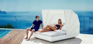 088411 Кровать c 2 наклонными спинками и складным навесом LED Vondom Vela - Вид №2