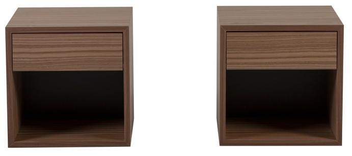Tonin Casa Прикроватная тумба из орехового дерева квадратная с ящиками sun-id-1364278 - Вид №1