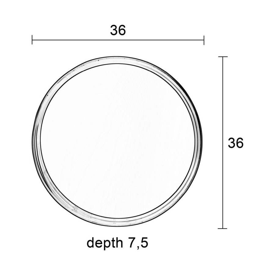 Зеркало Raj маленькое White Label Living 8100011 - Вид №5