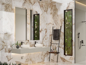 Пол / керамогранит с мраморным эффектом