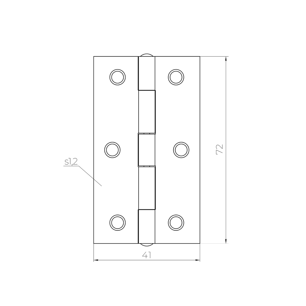 Петля карточная универсальная оцинкованная 40x75x1.2 мм 2 шт. 89433767 STLM-2097104 Santreyd  - Вид №4