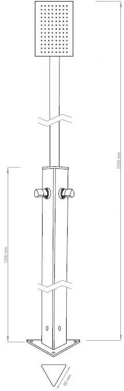AQUAJET by Colortap Уличный душ из алюминия с порошковым покрытием Aquapoint sun-id-1397618 - Вид №9