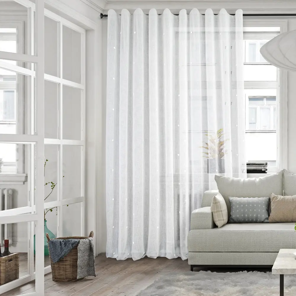 Тюль 1 м/п Estel батист 290 см цвет белый 85342197 STLM-2201402 AMAZONTEXTILE  - Вид №1