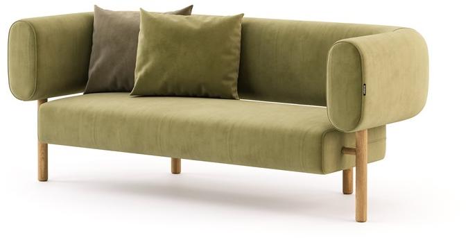 Domkapa 3-х местный бархатный диван sun-id-1410955 - Вид №1