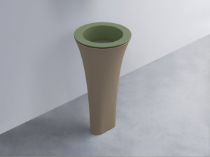 AMLA45-AG+AMPILT-CM+AMCOLT-AN Раковина Amedeo Tondo отдельностоящая cielo Enjoy + Amedeo