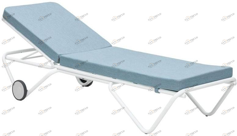 iSimar Откидной алюминиевый садовый шезлонг на колесиках Barceloneta 8109