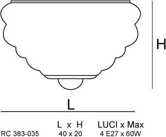 Siru Потолочный светильник из муранского стекла Pouff Rc 383-035  - Вид №3