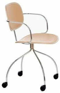 IOC project partners Офисный стул из дерева на колесиках Magenta